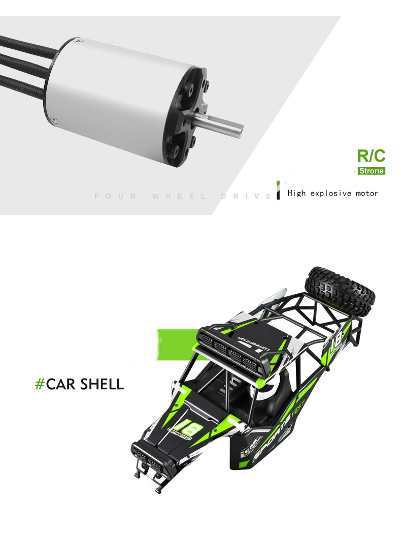 Anti Splash Water RC Four-Wheel Drive Off-Road Racing Car 12RC Remote Control Vehicle