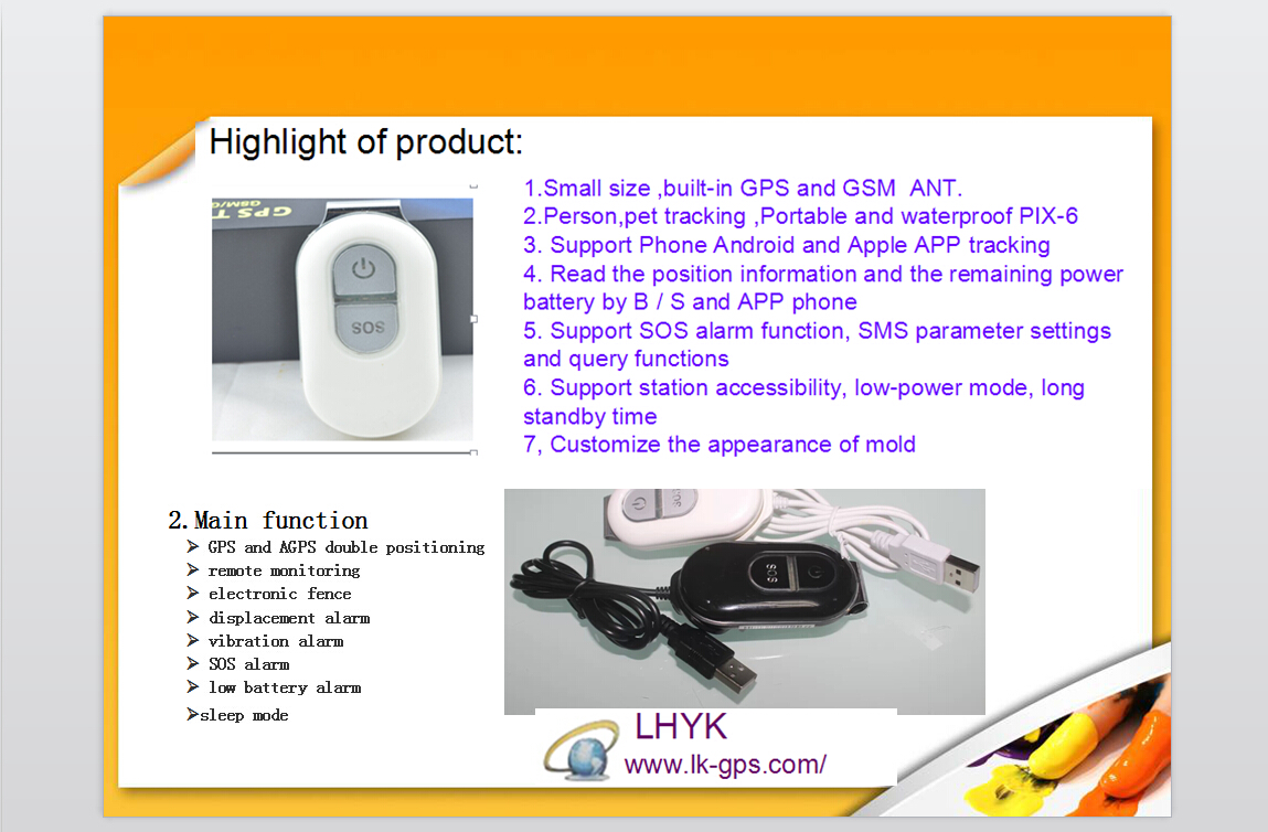 Personal Gps Gsm Gprs Tracker LK106 Tracked Kids Pets Dogs Elders Waterproof Realtime Trac