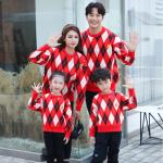 Stylish Pullover Parent-Child Sweater with Long Sleeve and Embroidery Accents