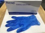 Blue Color Disposable Food Contact Gloves / Restaurant Disposable Food Safe