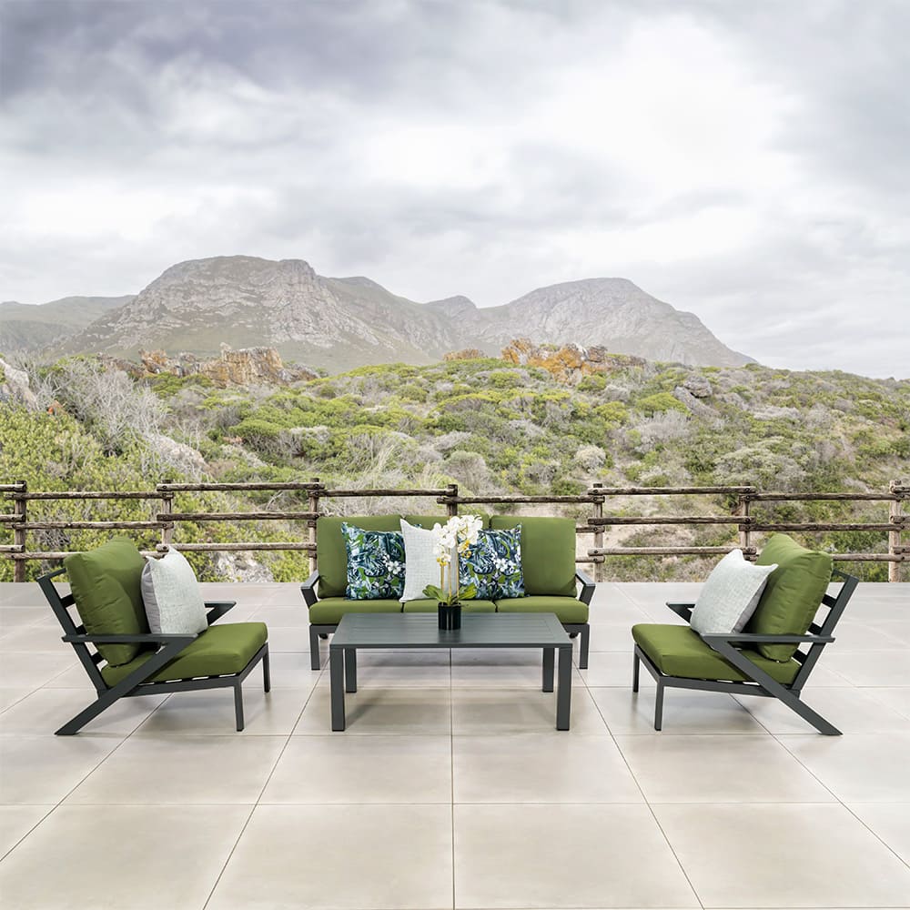 Aluminum Frame AJUNION 4 Piece Outdoor Furniture Set for Leisure Facilities and Patio