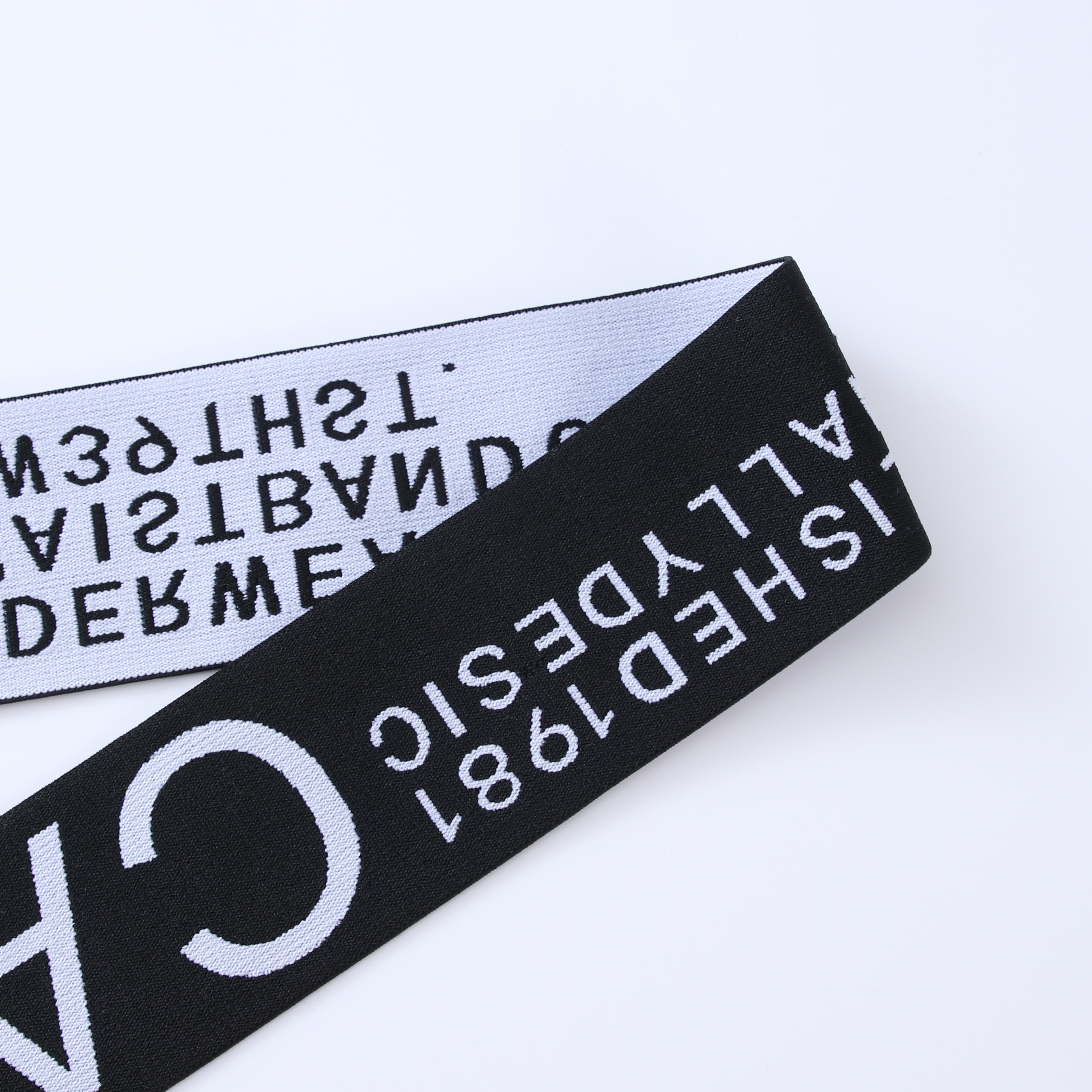 Factory jacquard waist band strap webbing elastic band for underwear sewing custom logo