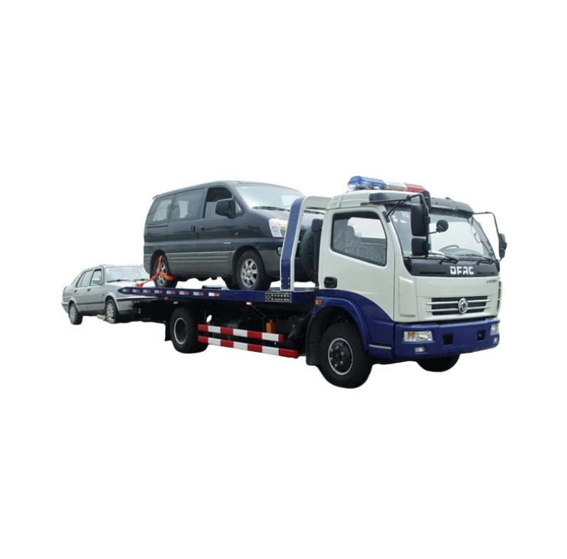 Dongfeng 180hp cummins Engine Flatbed Wrecker Truck,lifting 4.3ton Wrecker Truck,tow One Car Behind It and Load Other One on It