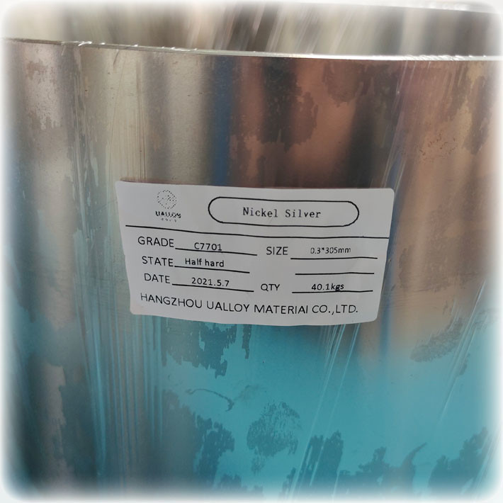 ASTM B122 C7701 Nickel Silver Strip Cold Rolling Bright Surface
