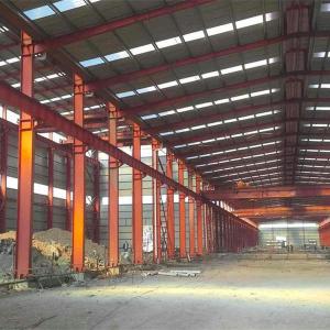 China High Strength Bolt Metal Workshop Color Steel Sheet Gutter And Optional Crane wholesale
