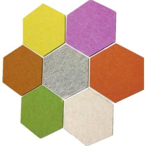 China Sound Proofing Pet hexagon sound panels For Home Theater wholesale
