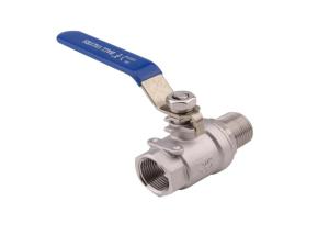 China Stainless Steel 2PC Internal Thread Handle Lock Through Water Oil And Gas Ball Valve wholesale