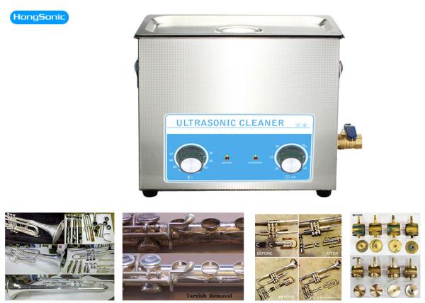 6.5L Mechanical Ultrasonic Cleaner Stainless Steel 304 For Musical Brass