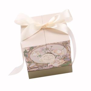 China Wedding Scented Candle Luxury Paperboard Gift Box With Ribbon wholesale