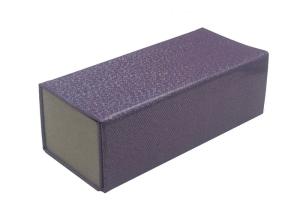China Leather Rhinestone Foldable Glasses Case , Sunglasses Packaging Box Purple Glitter wholesale