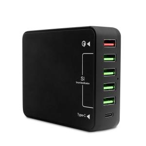 China 6 Port QC 3.0 Fast Charger Desktop Charging Station RAV Power 60W wholesale