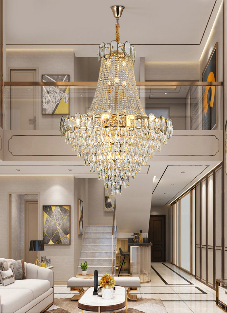 Luxury Crystal Chandelier For Living Room Large Design Lobby Hotel Chandelier(WH-NC-52)
