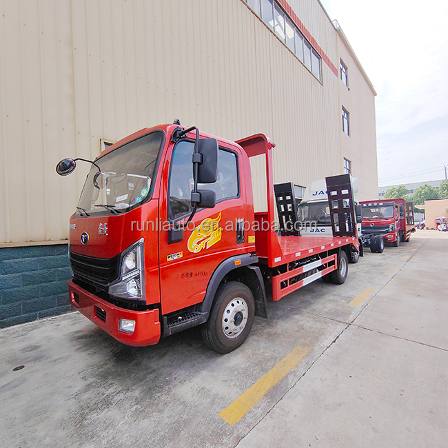 Cheap 4X2 Cargo Transport Flatbed Excavator Wrecker Towing Truck Flat Bed Truck Sale