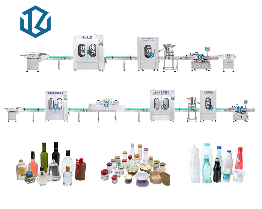 Automatic Glass Bottle Filling Line For Peanut Butter Honey Bird'S Nest Syrup Jam