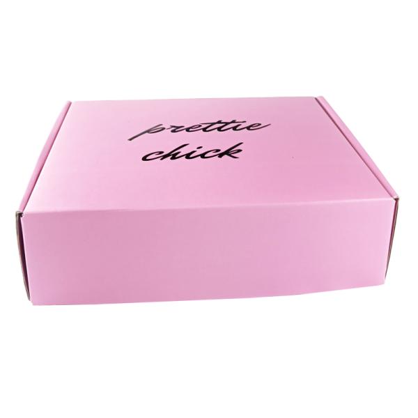 Custom Cardboard Pink Corrugated Shipping Boxes , Pink Corrugated Mailer Boxes For Cosmetic Packaging