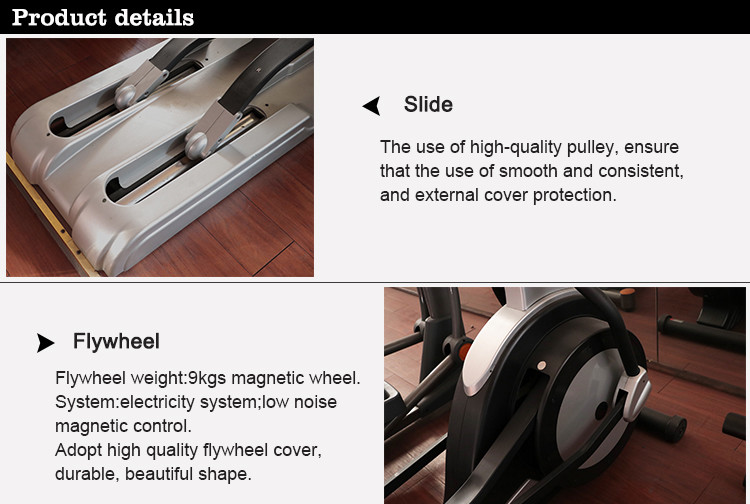 Magnetic Wheel Stationary Exercise Bike Self - Powered Elliptical Cross Trainer
