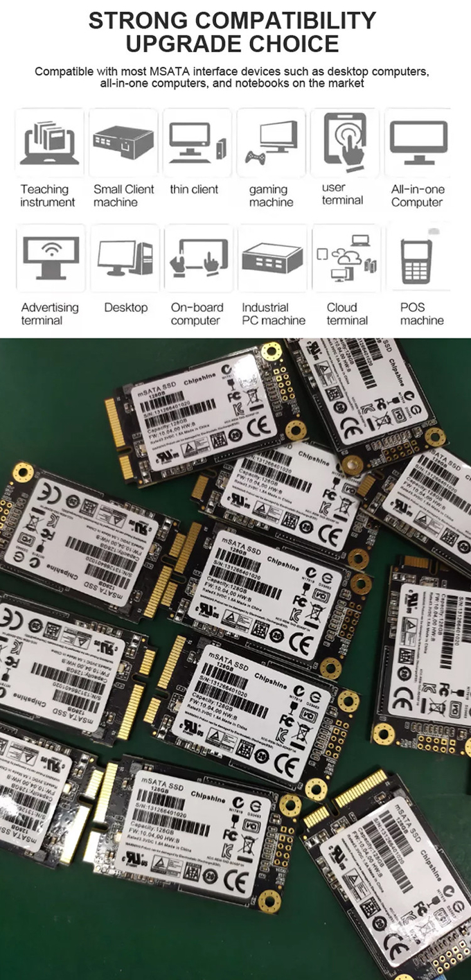 6gb/S Msata Ssd 128gb Laptop Solid State Drive 1tb 2tb