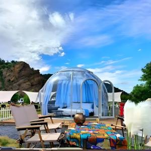 China Prefab Modern Sunroom Dome Houses Garden House Glamping Resort Dome Tent wholesale