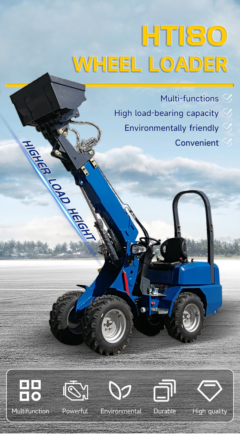 12v Multi Functions Small Payloader With Min. Turning Radius Over Tyres 2257mm