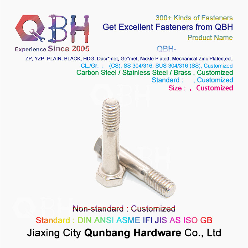 Din 931 Hex Bolt Half Thread M6 M8 M10 M12 M14 M16 M24