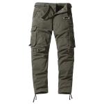 Streetwear Clothing 100% Cotton 29-38 Size Cargo Long Straight Pants With Belt