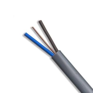China Construction Flat Electrical Cable 2*1mm2+E Pvc Insulated Copper Wire wholesale