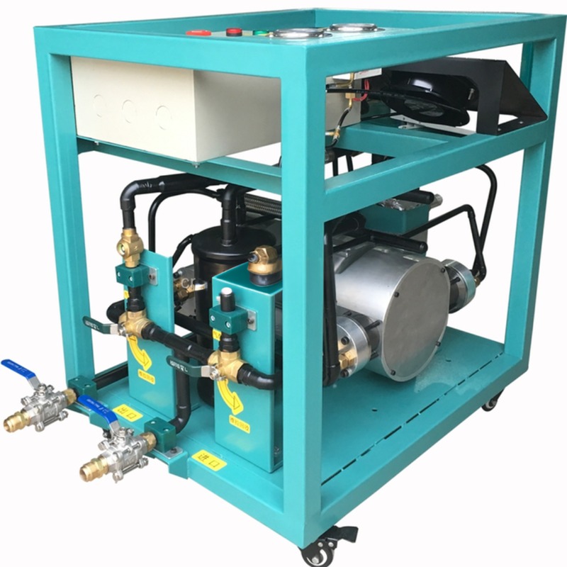 2HP Refrigerant Vapor Recovery Machine Air Conditioning Charging Station Chiller Freezer Gas Recovery Unit