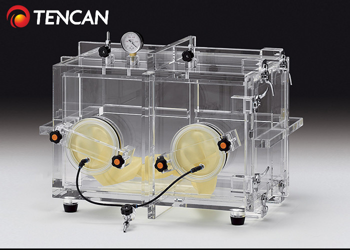 Transparent Acrylic 10mm Isolation Glove Box Lab Anti Dust No Vacuum