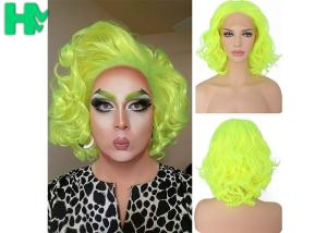 China Graceful Green Curly Famale Colonial Costume Wig 12 Inch HT Fiber Material wholesale