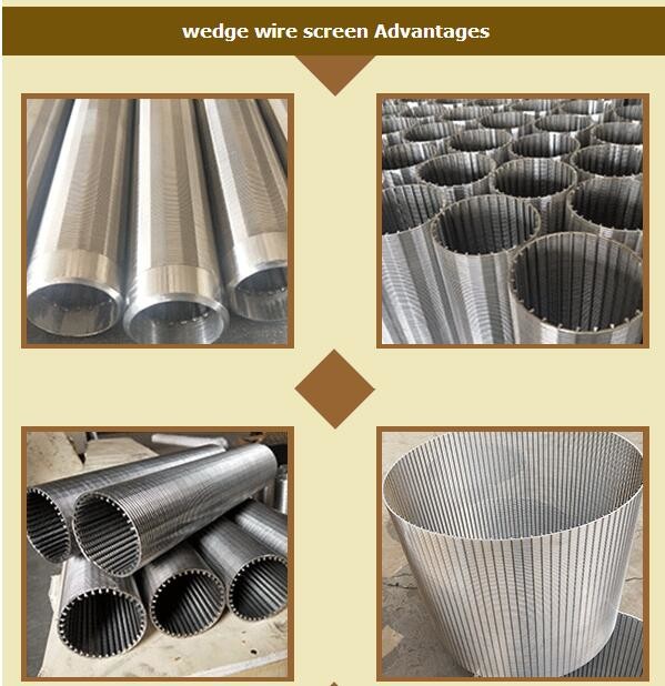 Ss304 Od600mm Johnson Wedge Wire Filter Screen Tube For Hydropower Plants