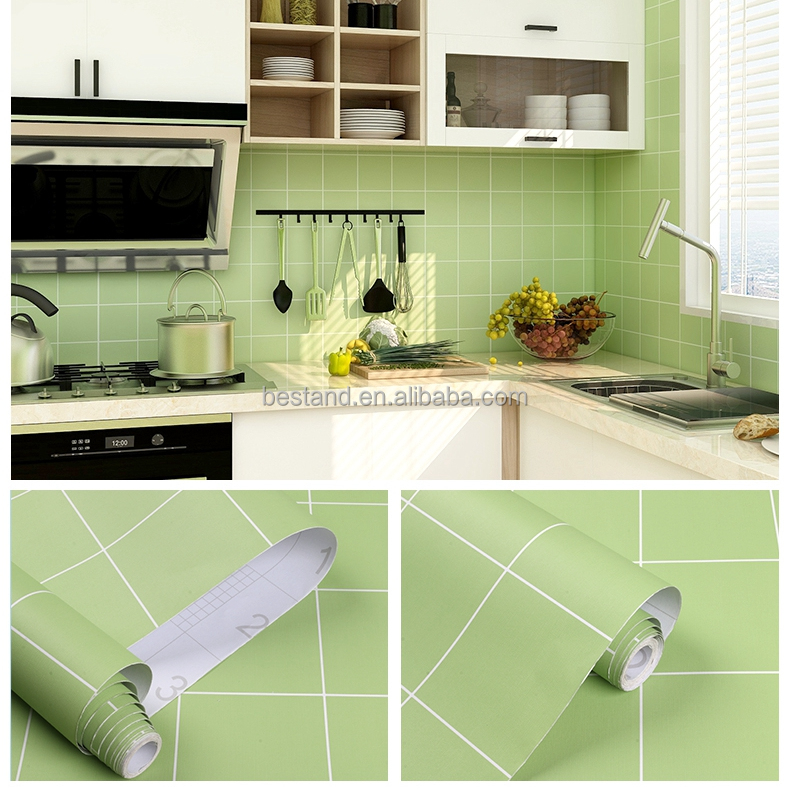 Moisture-Proof 3D Adhesive Wall Tile Stickers Geometric Design Patterns Wallpaper for Kitchen Bathroom