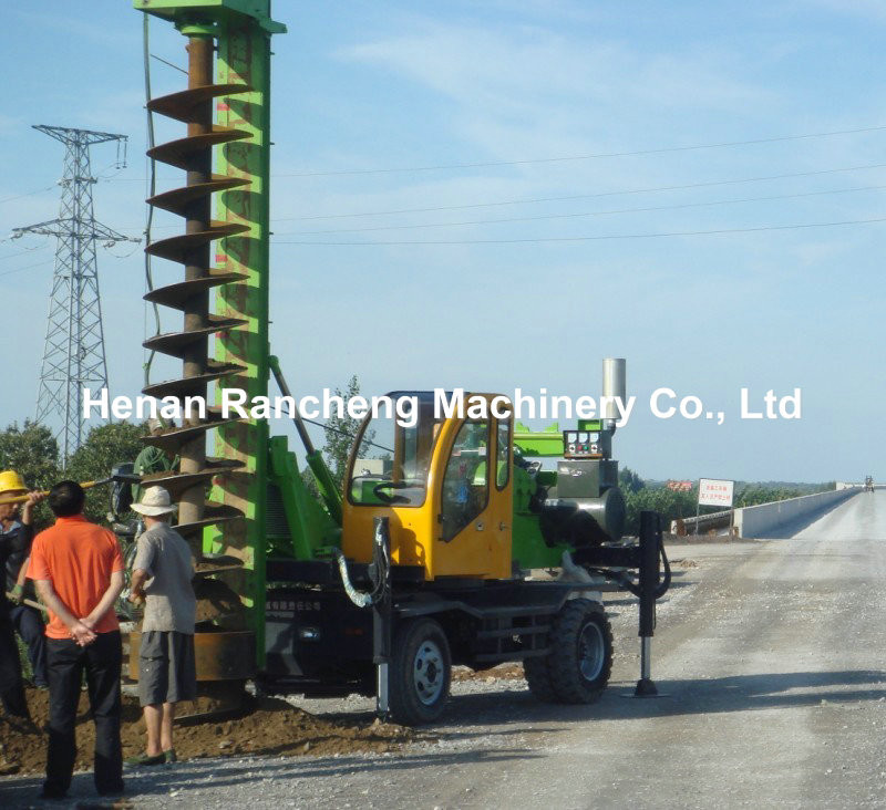 6 - 10m Piling Hole Depth Auger Rotary Drilling Rig 34KW Diesel Engine Power