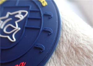 China Embossed 3 Dimensional Rubber Label PVC Logo Heat Press Or Sew On Coat / Luggage wholesale