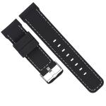 Anti sweat Mens Rubber Watch Bands , 24mm Silicone Watch Bands