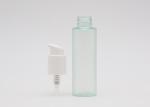 100ml Glass Cosmetic Pump Bottle Flat Shoulder Clear Green Color