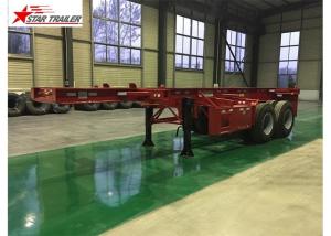 China Large Capacity Container Skeletal Trailers , Heavy Duty Gooseneck Container Trailer wholesale