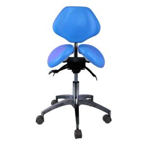 China Unique Dentist Stool Blue Color Barber Shop Chair Comfortable Dental Twin Saddle Stool wholesale