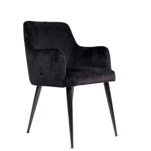 China Nordic Style Modern Dining Armchair Wire Velvet Arm Table Fabric Restaurant Gold Metal Leg Simple wholesale