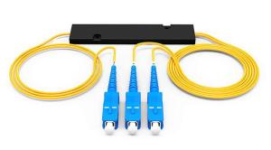China 1260nm 2.0mm SC UPC 1x2 PLC Fiber Optic Splitter wholesale