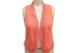 V Neck Ladies Tank Tops Sleeveless Short Cardigan Vest Fashion Lace Crochet