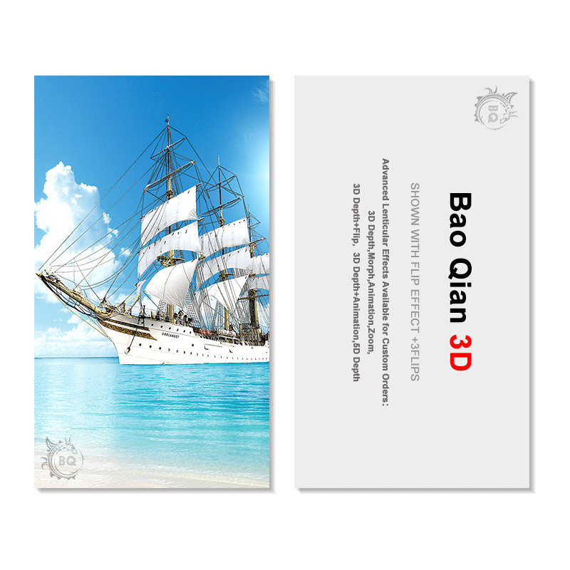 Personal Custom Design 3D Lenticular Card / Luggage Tag Plastic
