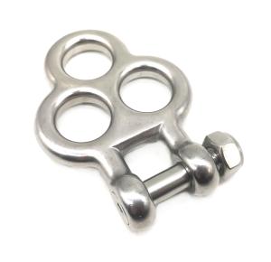 China Stainless Steel 304 Triple Eye Shackle for combination rope wholesale