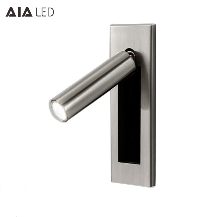 Recessed mounted any finish reading wall light 3W led wall lamp led reading bedside lights