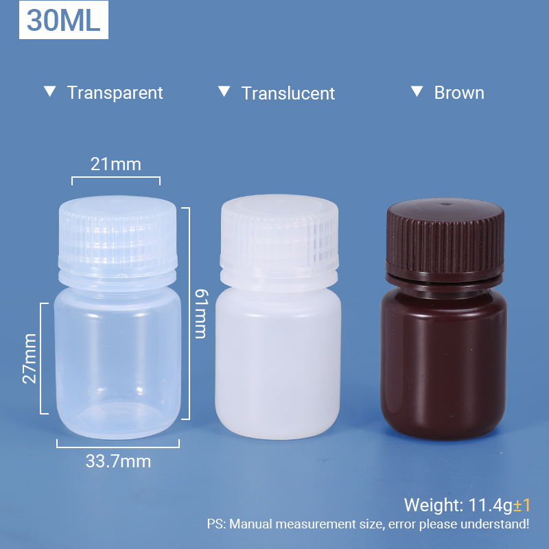 15ml UMETASS PP Leakproof Transparent Brown Plastic Reagent Bottle Customized