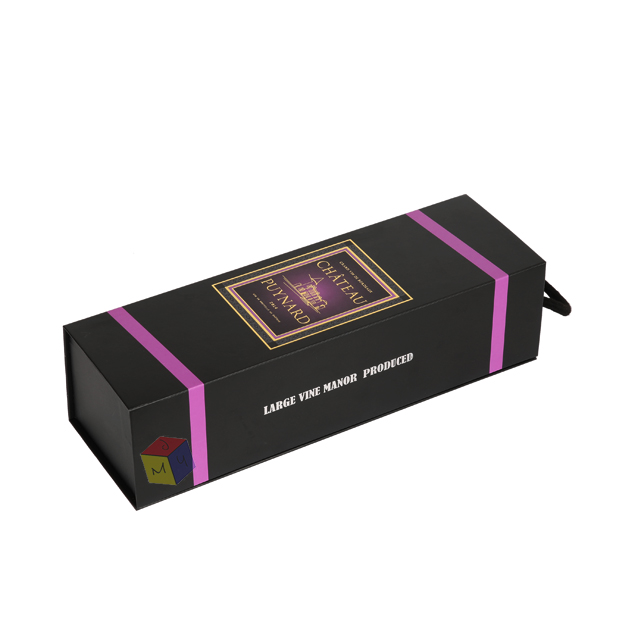 end Custom Luxury Magnetic Closure Folding Hard Cardboard Champagne Whisky Bottle Red Wine Packaging Box