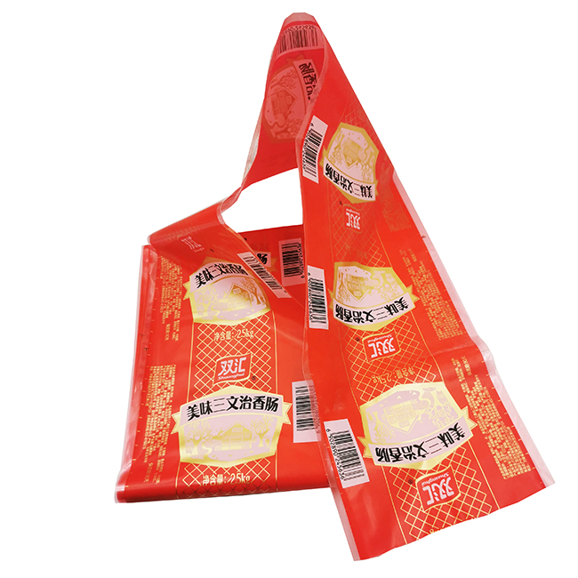 Sample Free Custom Logo Flexography Printing Plastic Sausage Casing For Sausages