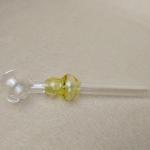 Simple Clear Glass Smoking Pipe 2mm Thick Customized Logo Avaiable