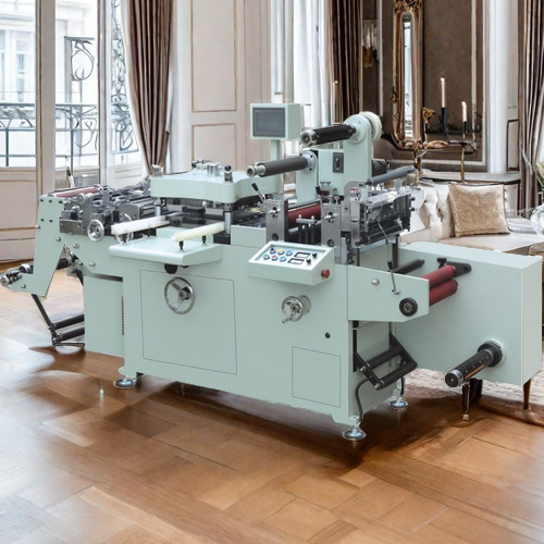 45m/Min Flat Bed Labels Full Automatic Die Cutting Machine Economical Hot Foil Stamp Emboss Film Laminate Hole Punching
