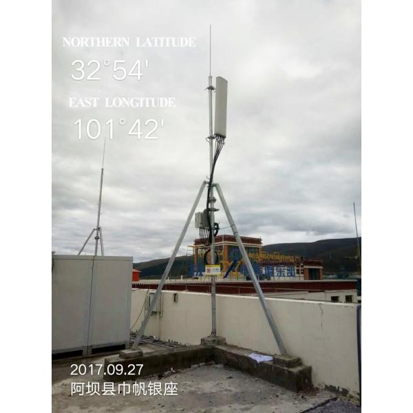 Customizable 12m 20m Gsm Telecommunication Steel Rooftop Monopole Roof Top Tower