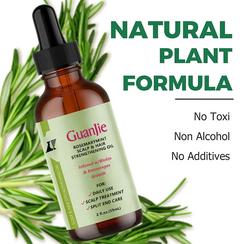 Private Label Homemade Herbal Vegan Olive Jojoba Castor Rosemary Avocado And Peppermint Hair Growth Oil For Men Coconut Oil